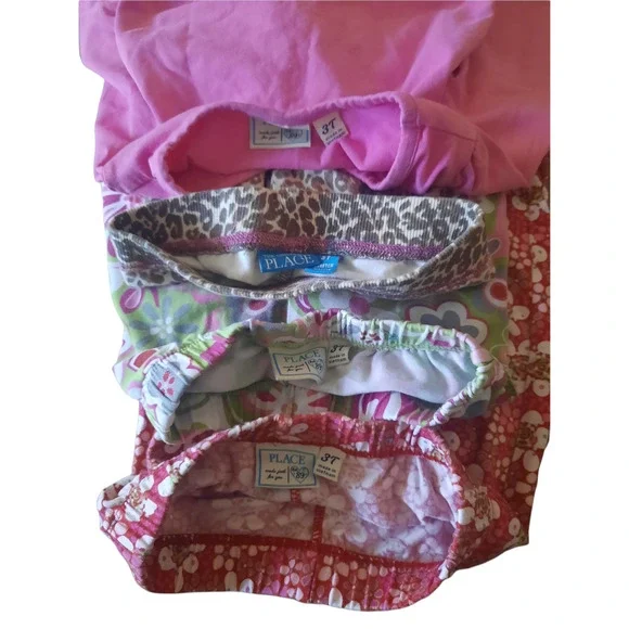 The Children's Place Bundle 1 Pink Top, 3 Matching Pants Size 3T - Picture 8 of 8